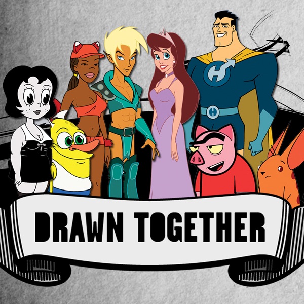 Home together characters. Drawn together 2х2. Drawn together мультик персонажи. Drawn together DVD.